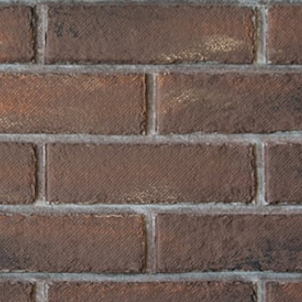 Firebrick liner with red-brown brick pattern