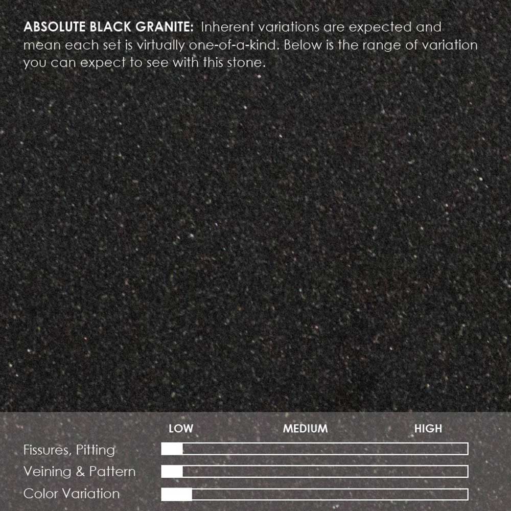 Hearth & Home Technologies 57-Inch Absolute Black Granite Stone Surround with Stone Floor