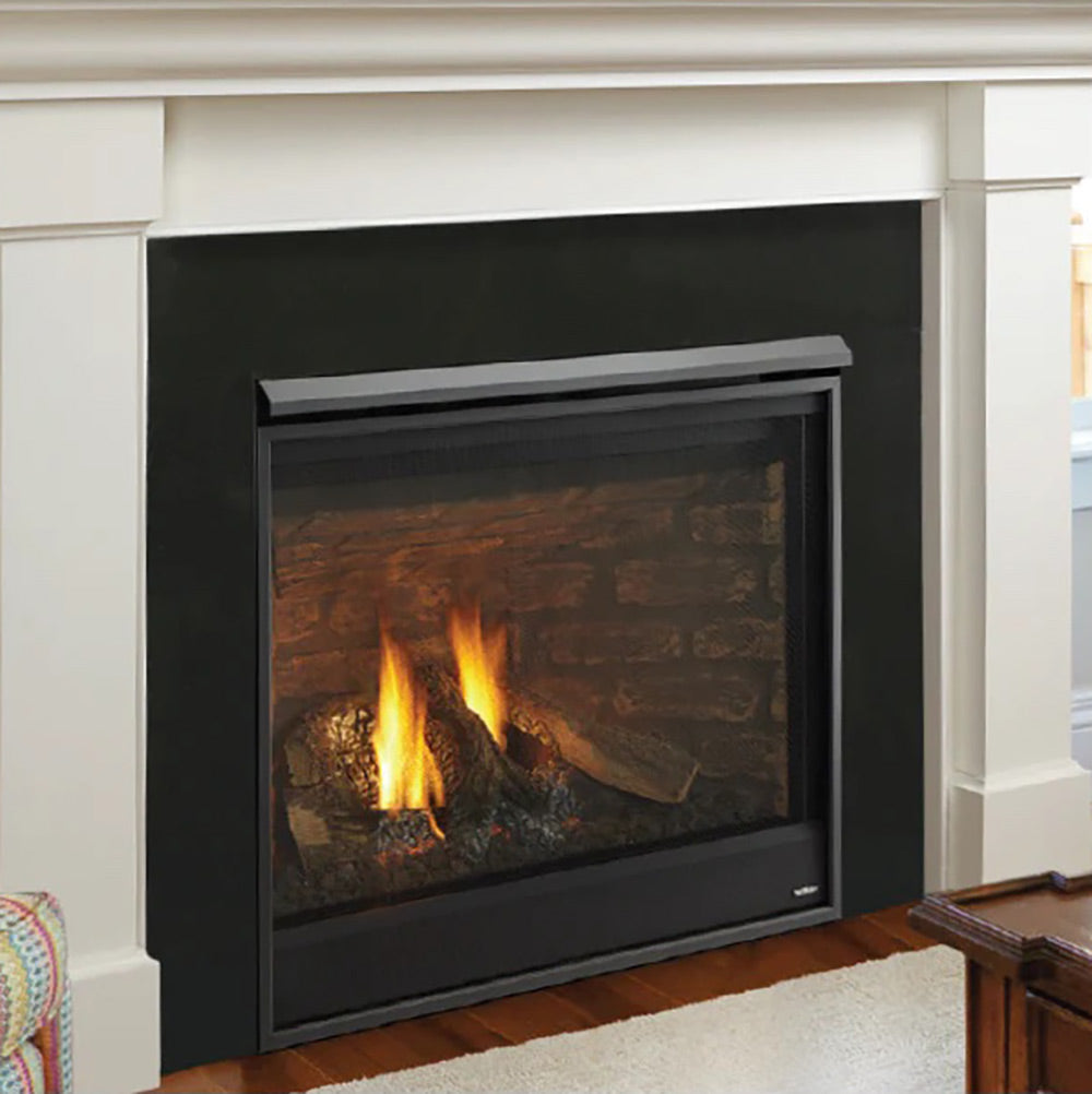 Hearth & Home Technologies 57-Inch Absolute Black Granite Stone Surround with Stone Floor
