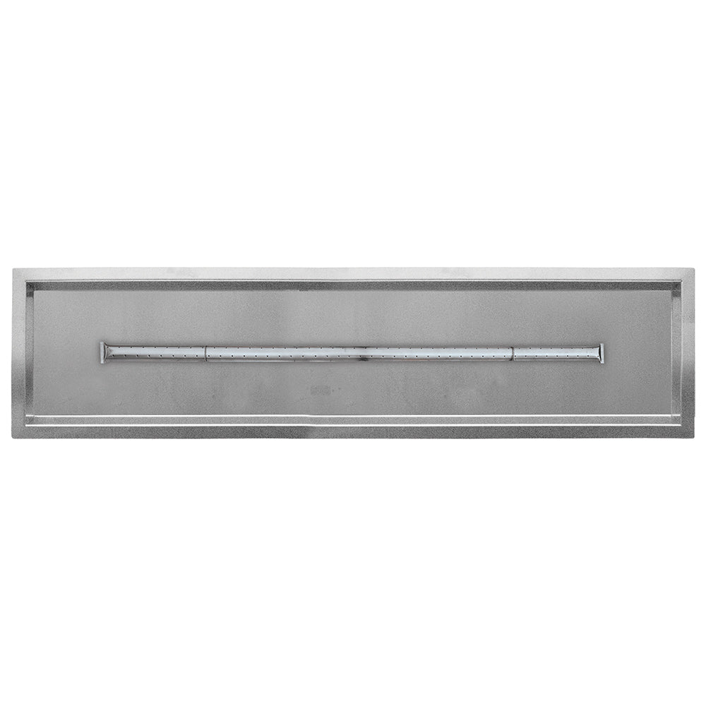 Stainless steel gas fire pit burner frame with T-shaped tube