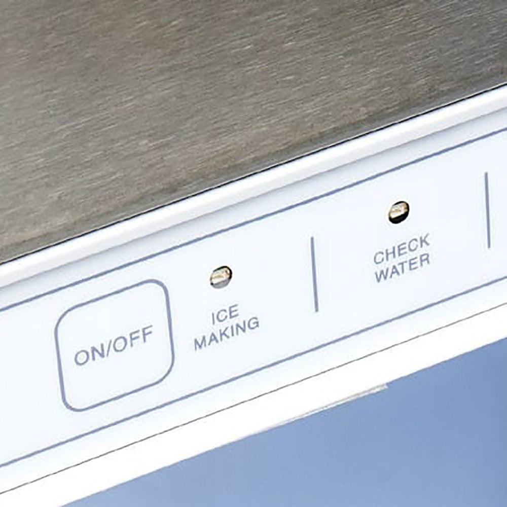 Ice machine control panel with On/Off, Ice Making, and Check Water indicators