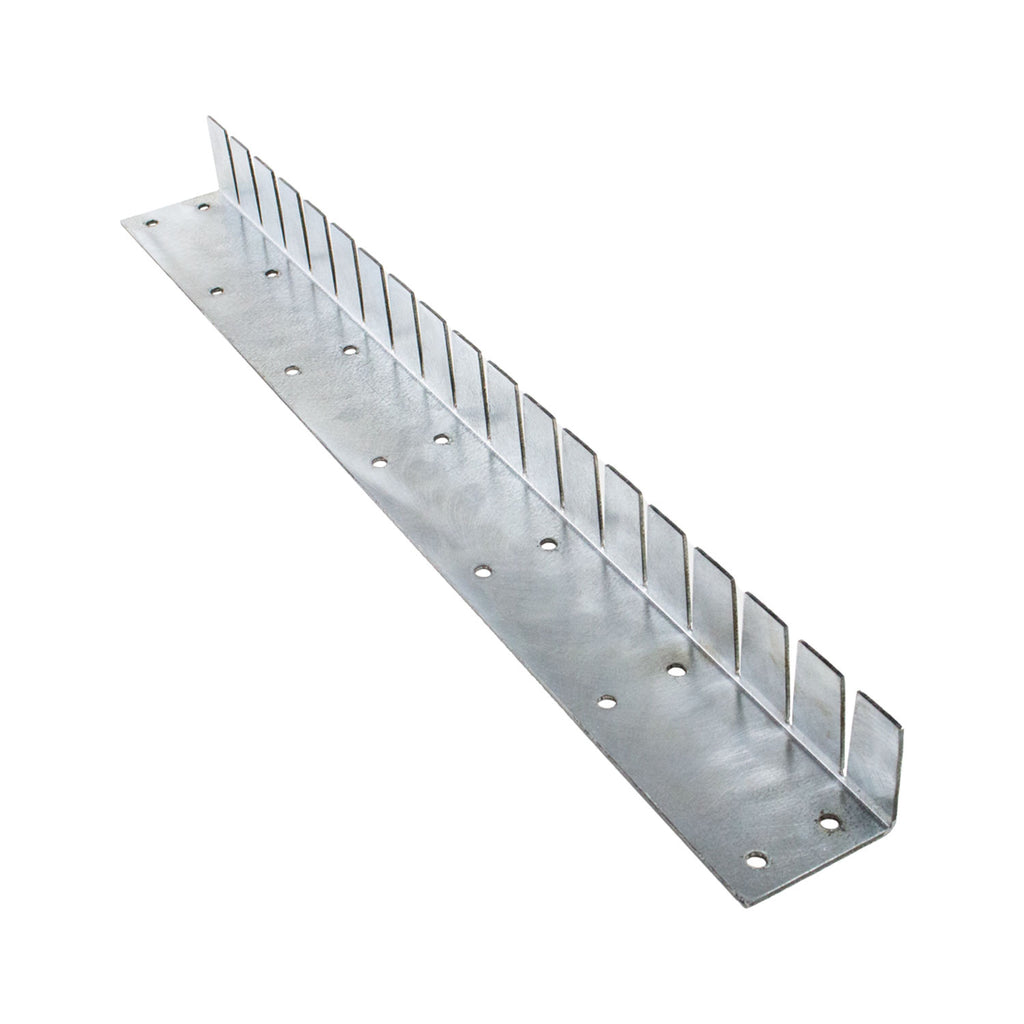 Metal flexible installation collar strip with punched holes and side slots