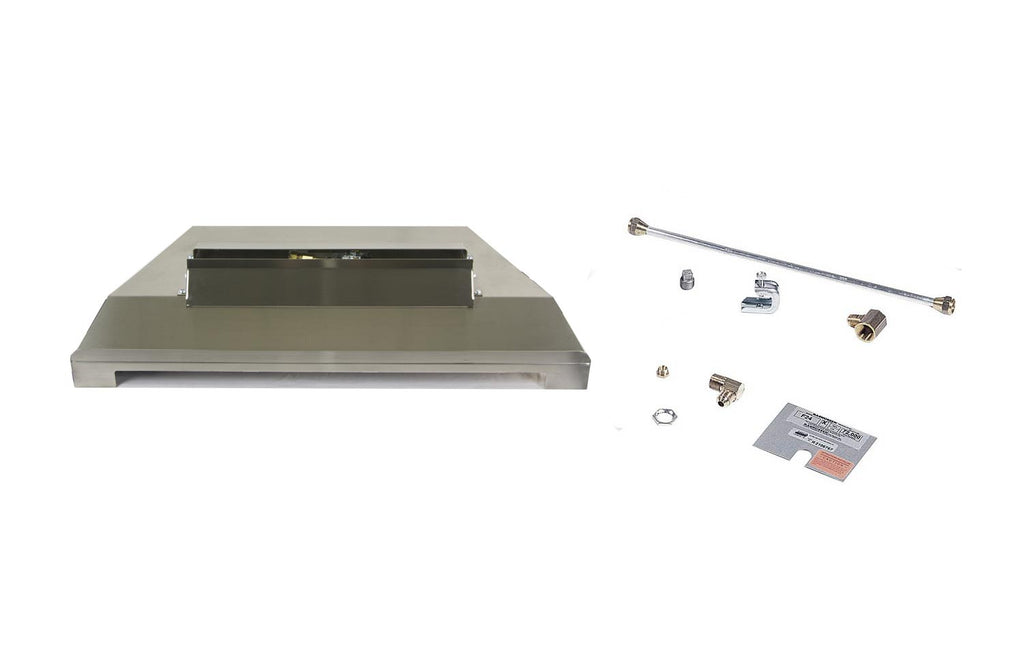 Rasmussen FireLine fireplace burner kit with burner tray and included hardware parts