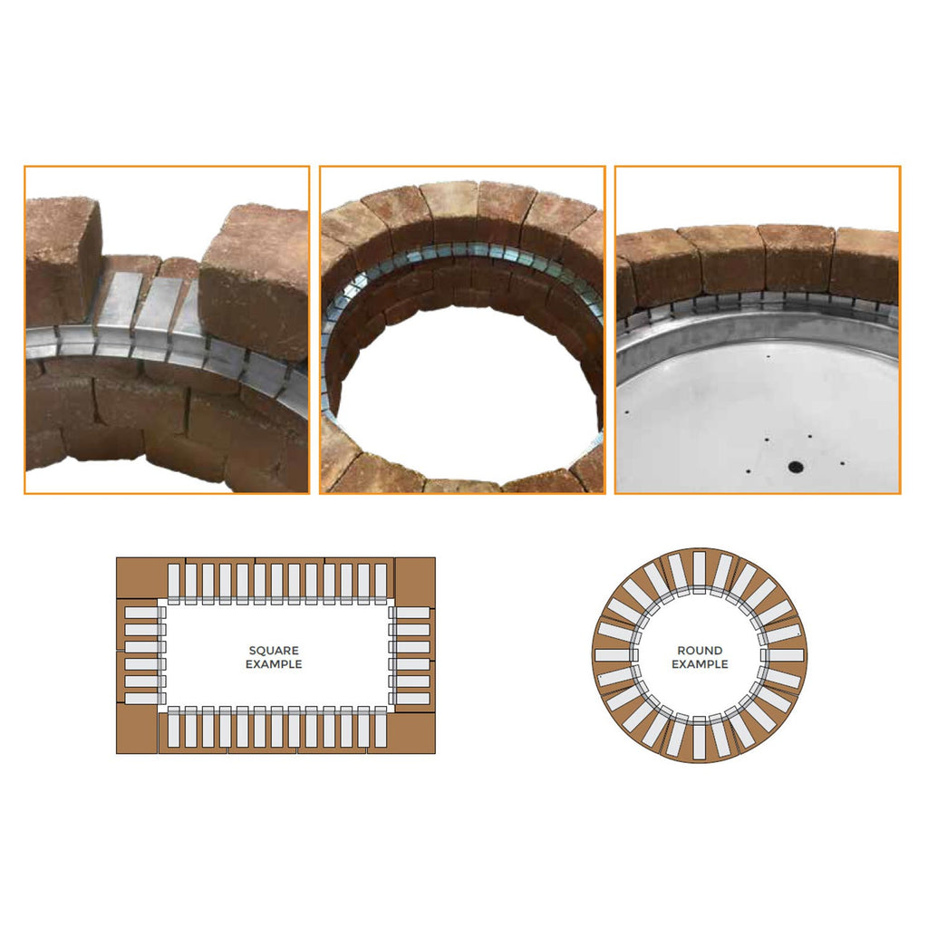 Firegear Flexible Installation Collar, Pair of 2, Stainless Steel