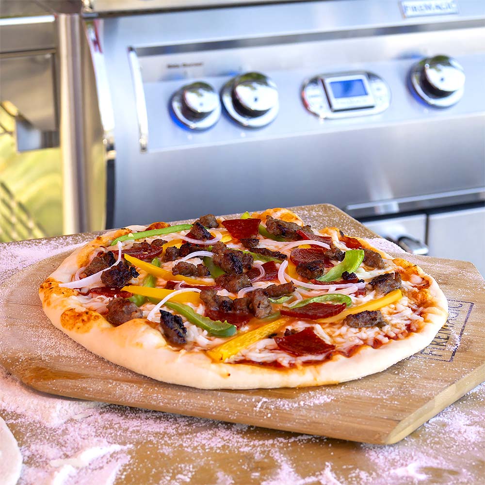 Fire Magic Pizza Stone Kit with Wood Pizza Peel