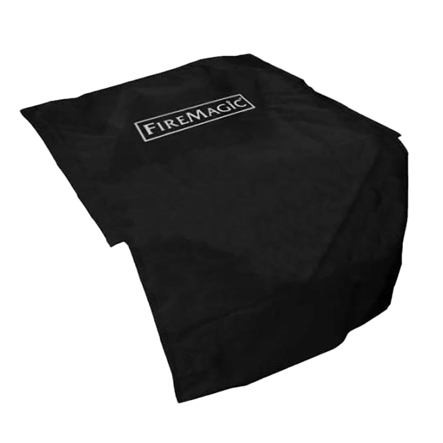 Black vinyl cover with Fire Magic logo patch for built-in beverage center