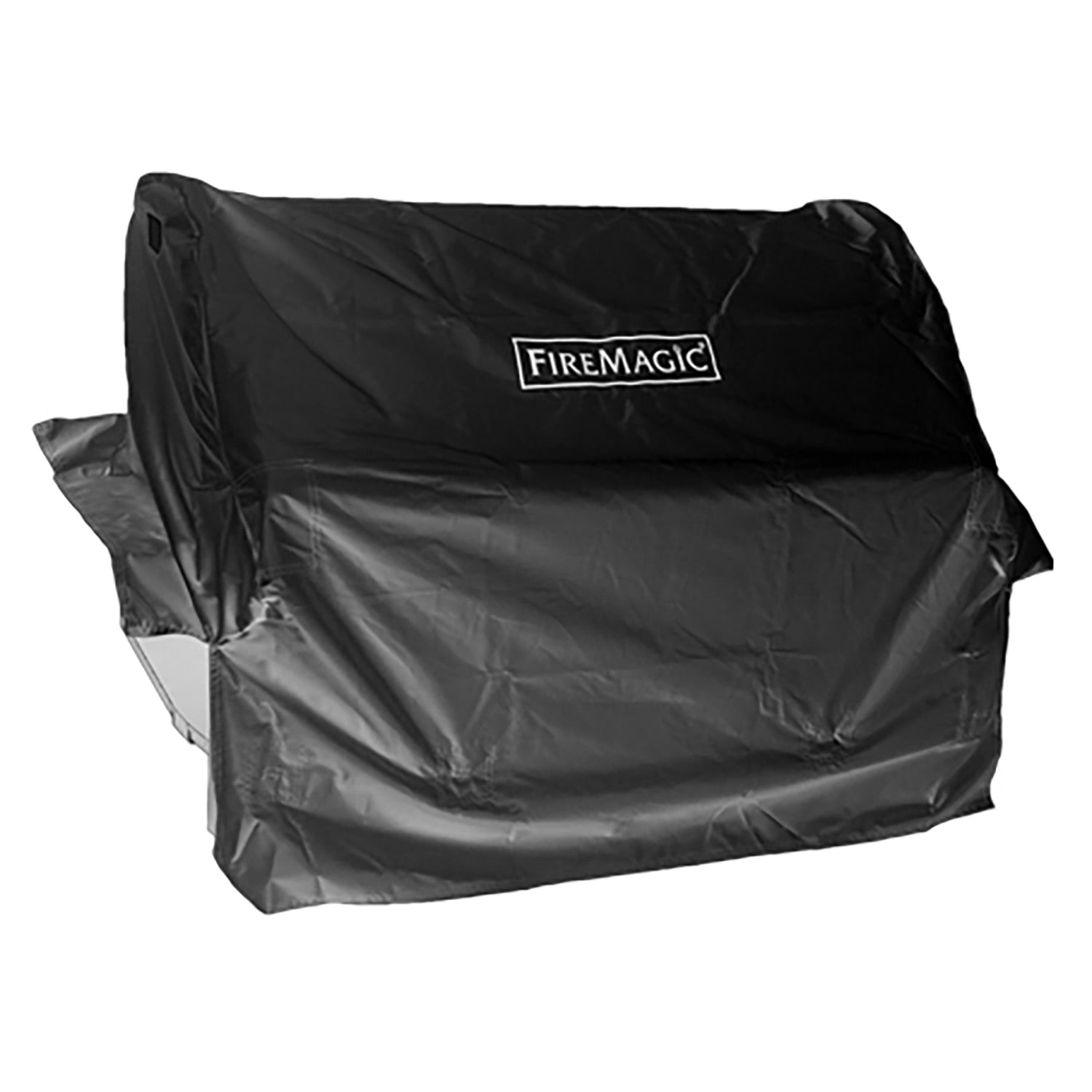 Fire Magic vinyl cover, black tarp-style with logo patch
