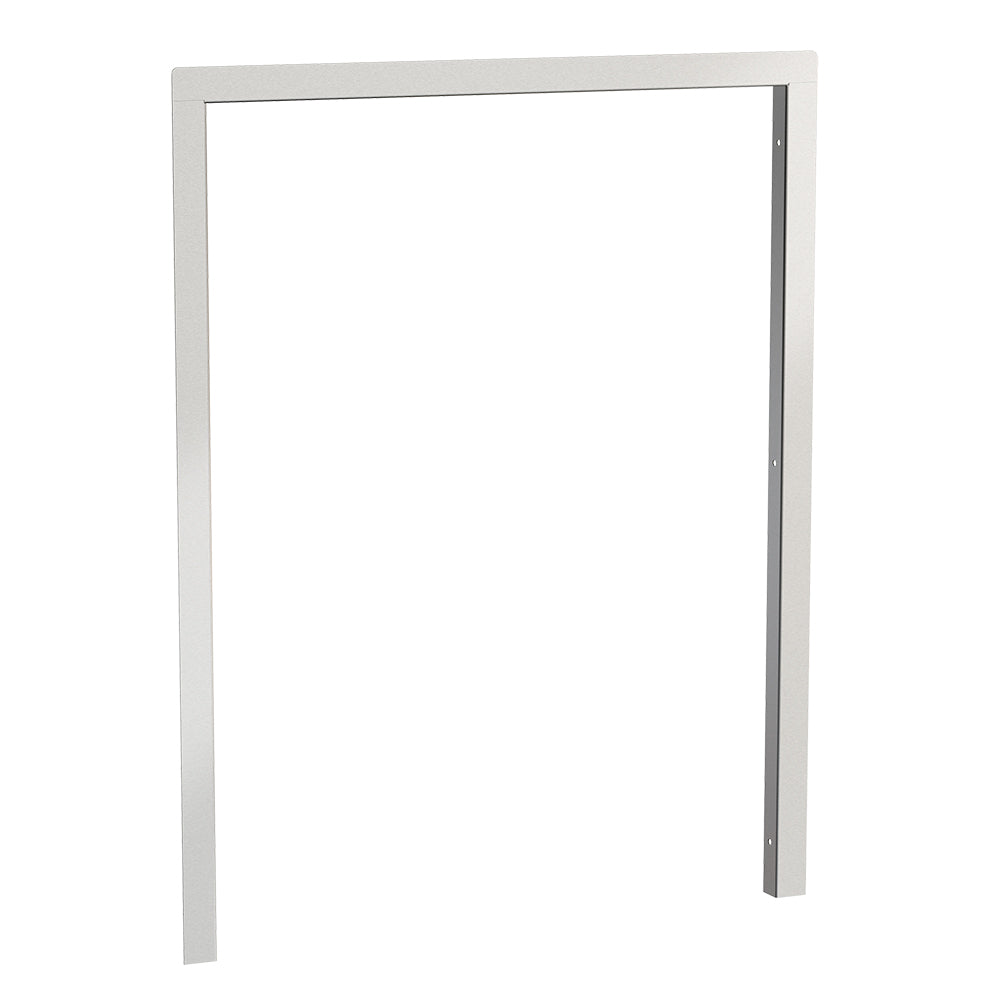 Fire Magic outdoor kegerator trim kit frame, white metal with side support bars