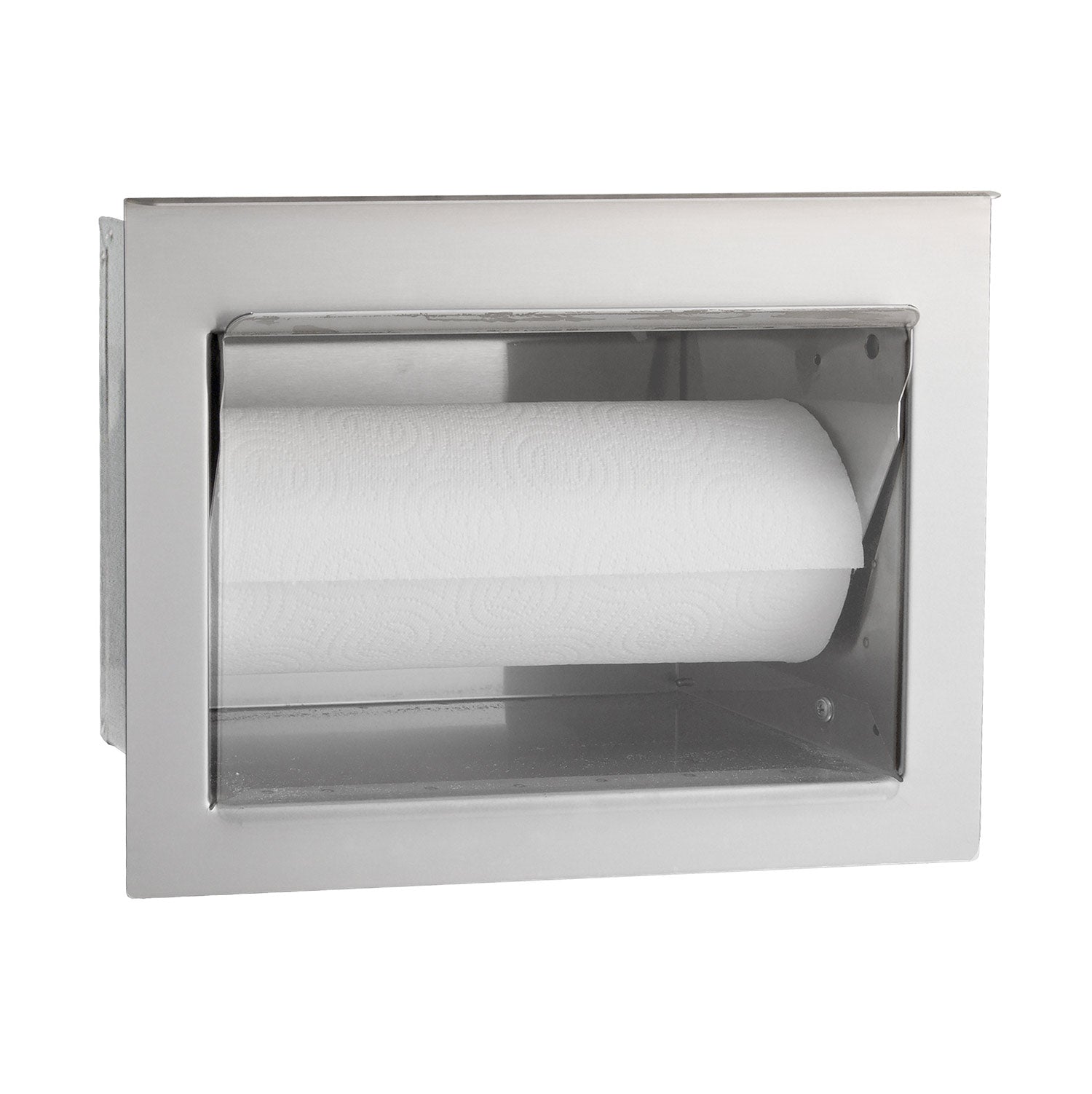 Fire Magic paper towel holder with paper towel roll in front opening