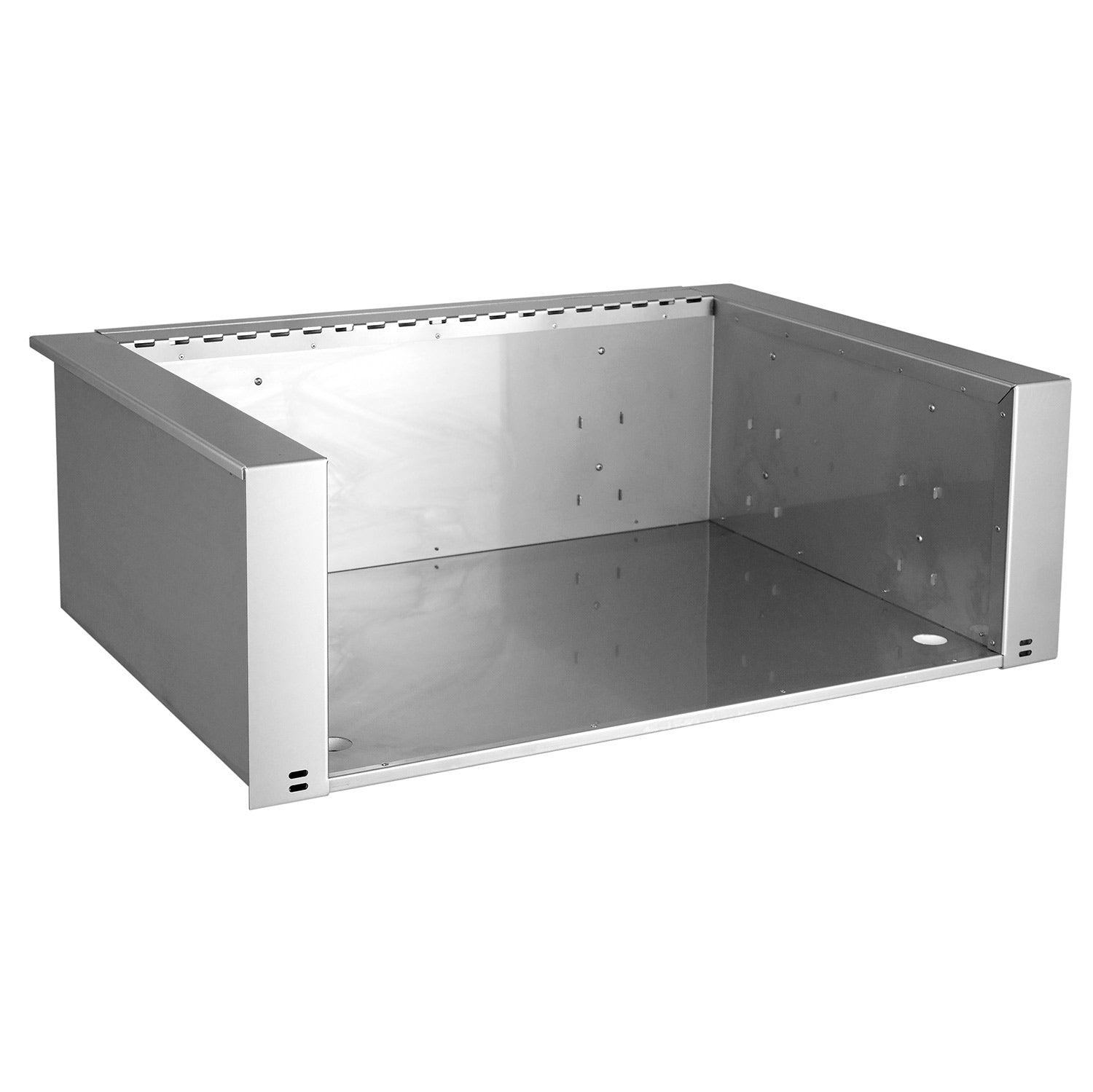 Fire Magic drop-in insulating jacket, brushed metal enclosure with open front