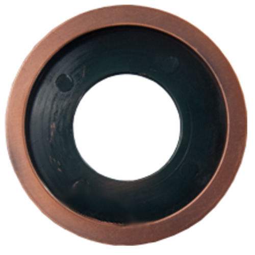 Floor plate ring with copper-toned outer rim and dark center, four mounting holes