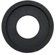 Floor plate ring in flat black, circular face with four mounting holes