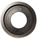 Floor plate ring in dark gray metal tone, round face with four mounting holes