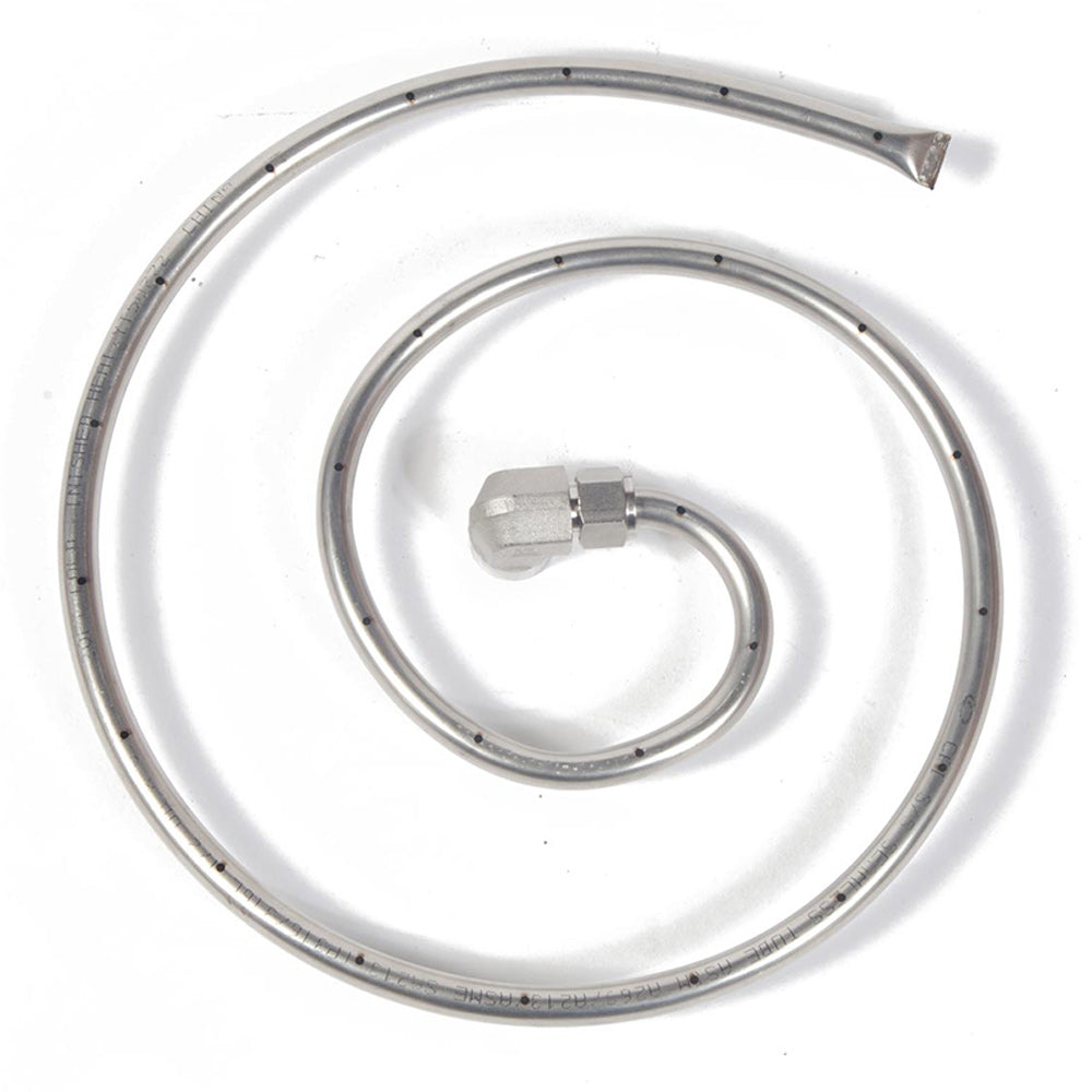 Gas supply hose and connector for match light fire bowl