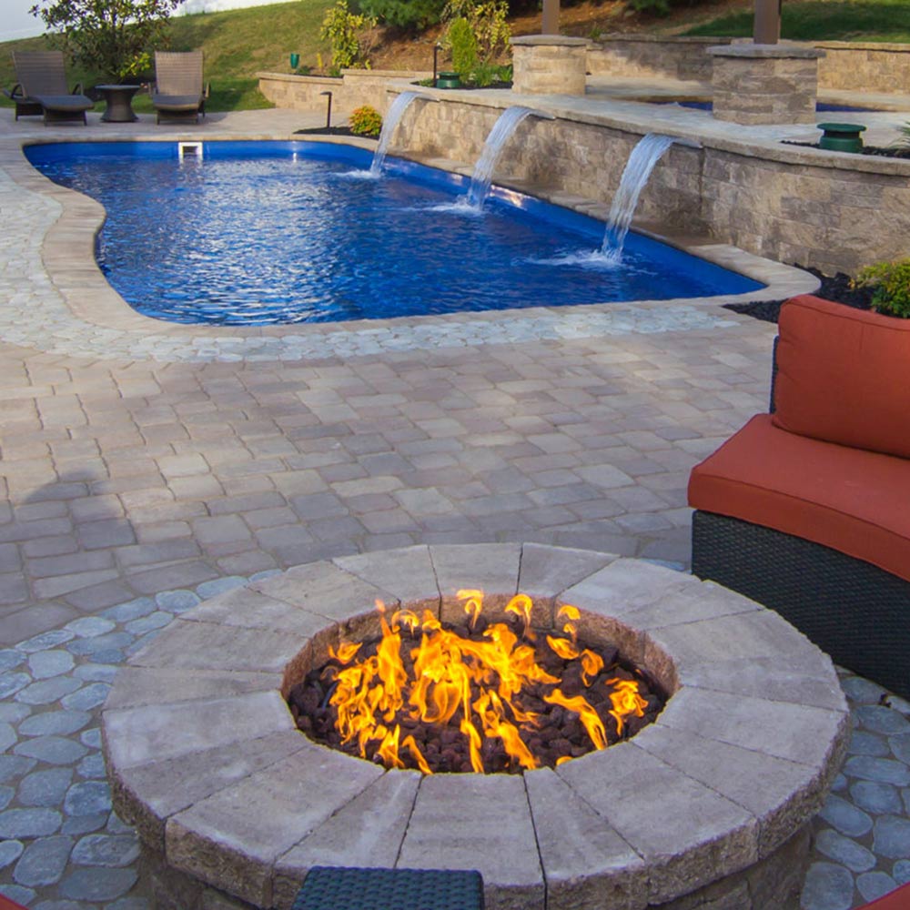 Spotix Round AFG Match Lit Fire Pit Burner Kits