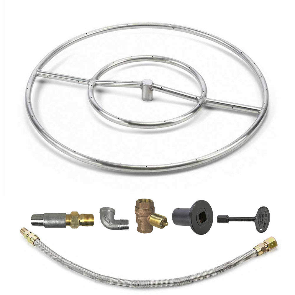 Spotix Round HPC Match Lit Fire Pit Burner Kits