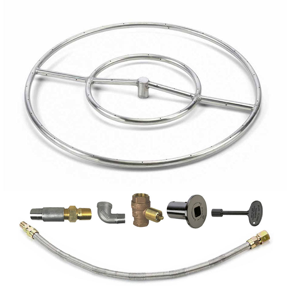Spotix Round HPC Match Lit Fire Pit Burner Kits