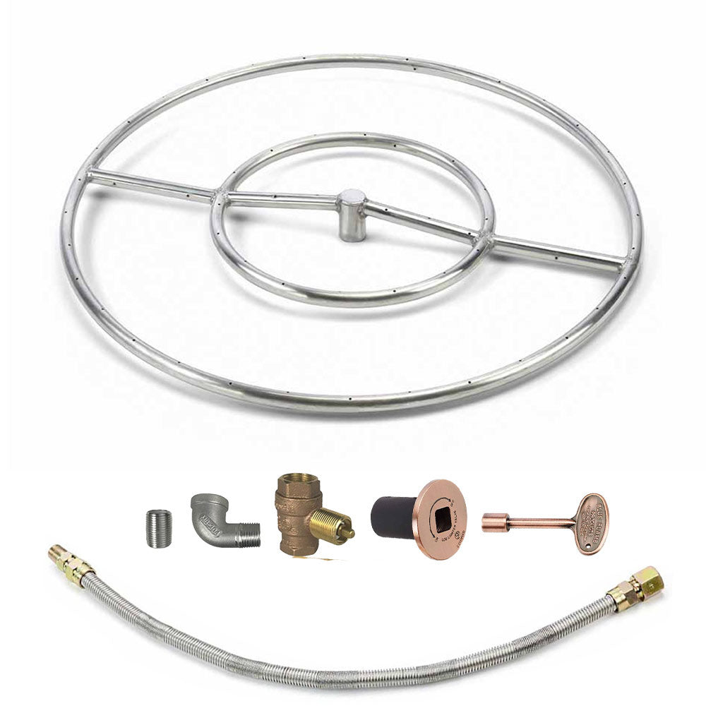 Spotix Round HPC Match Lit Fire Pit Burner Kits