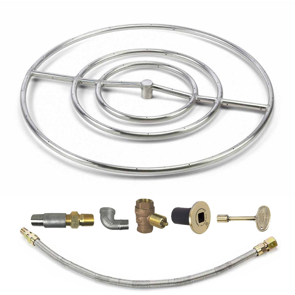 Spotix Round HPC Match Lit Fire Pit Burner Kits