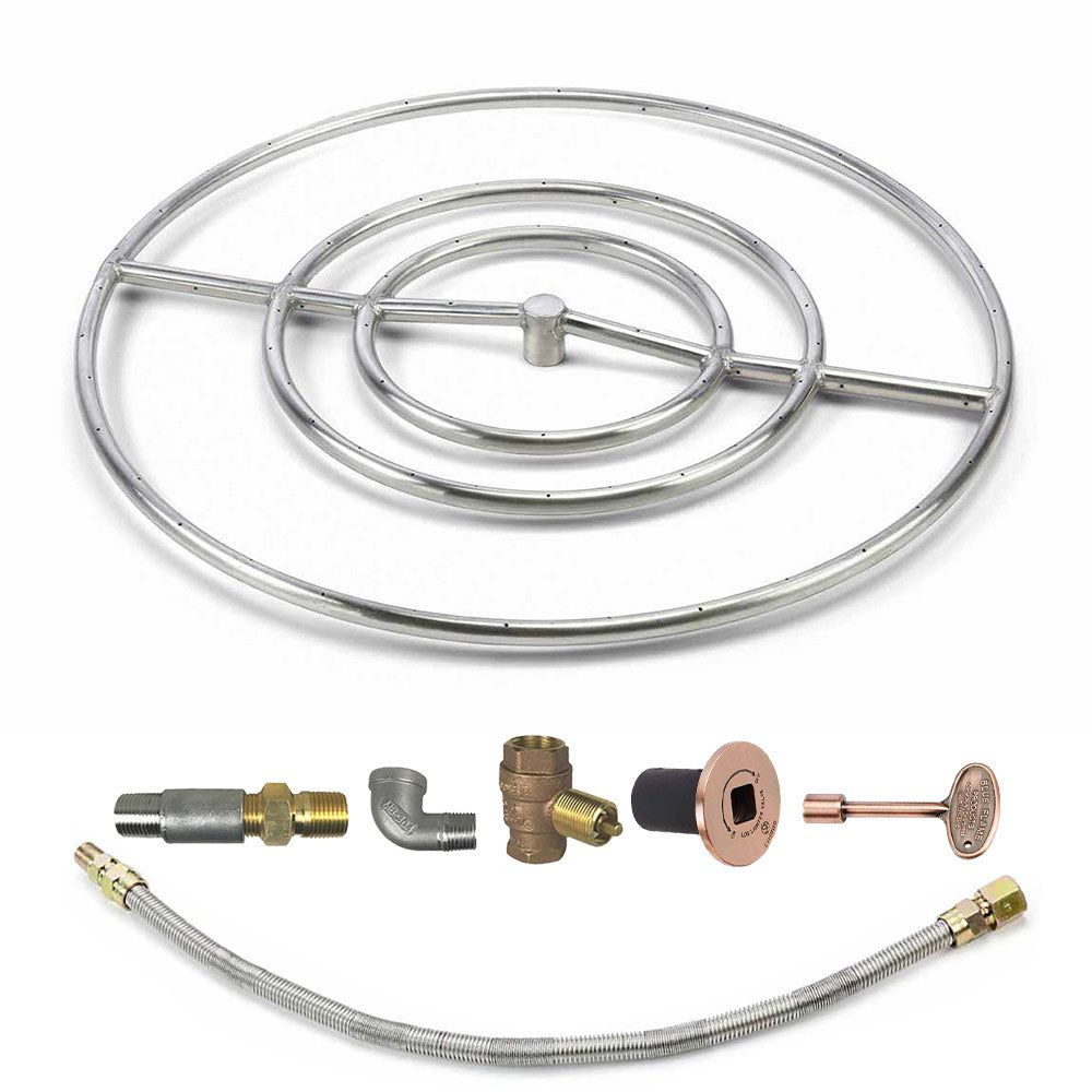 Spotix Round HPC Match Lit Fire Pit Burner Kits