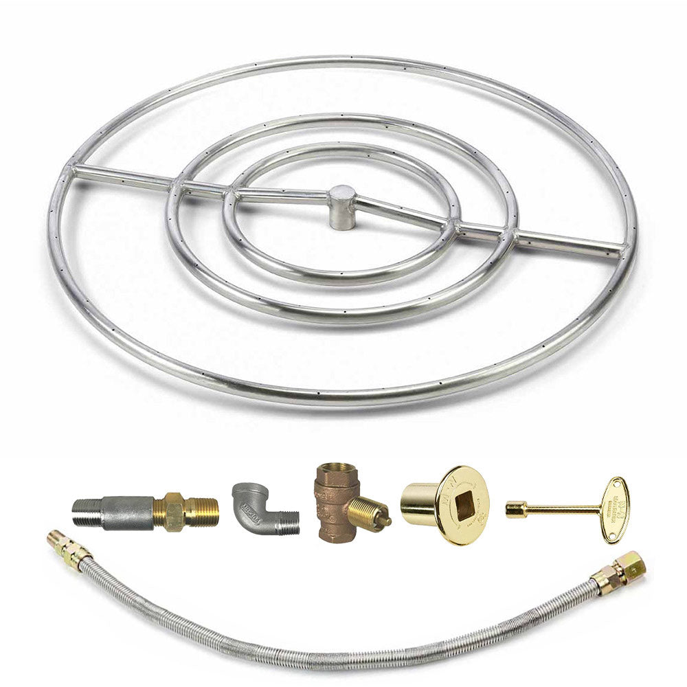Spotix Round HPC Match Lit Fire Pit Burner Kits