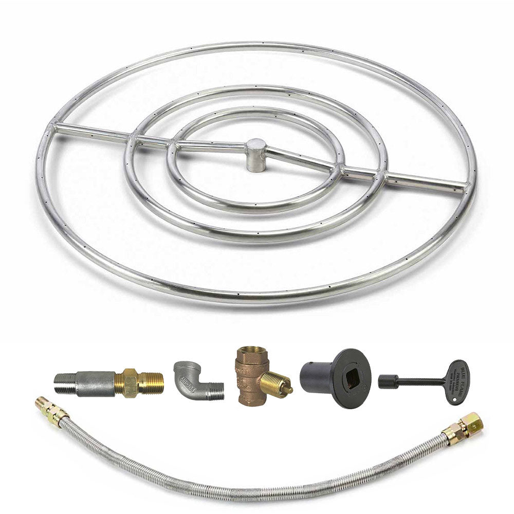 Spotix Round HPC Match Lit Fire Pit Burner Kits