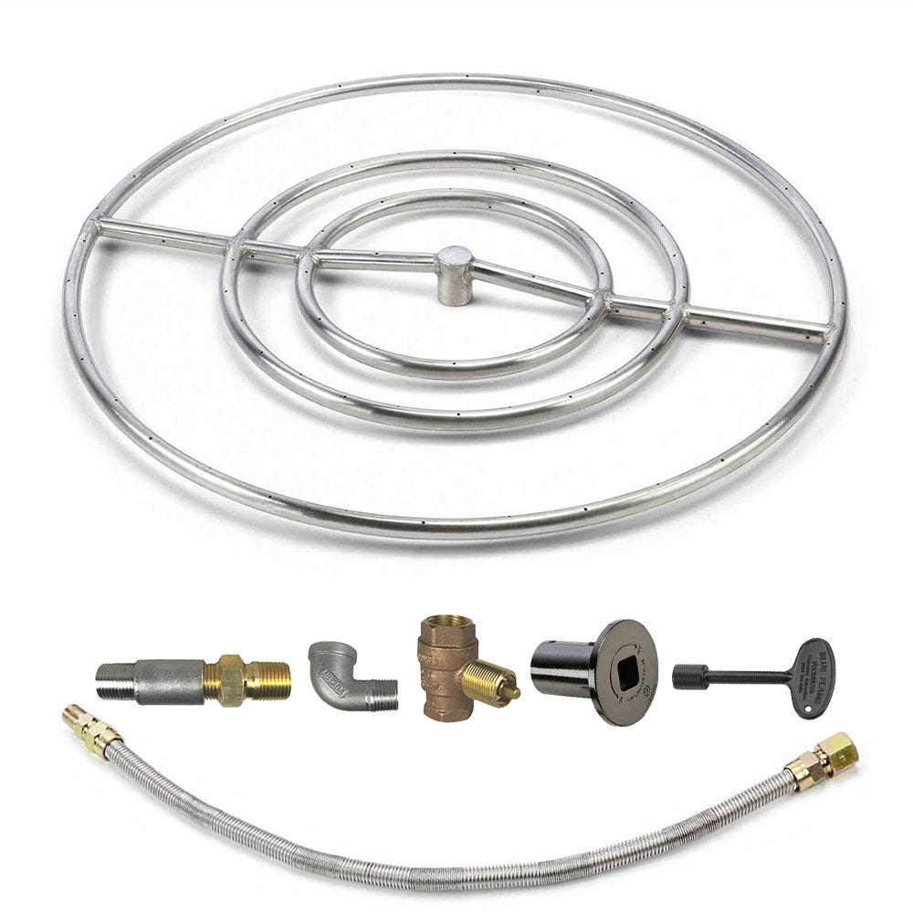 Spotix Round HPC Match Lit Fire Pit Burner Kits
