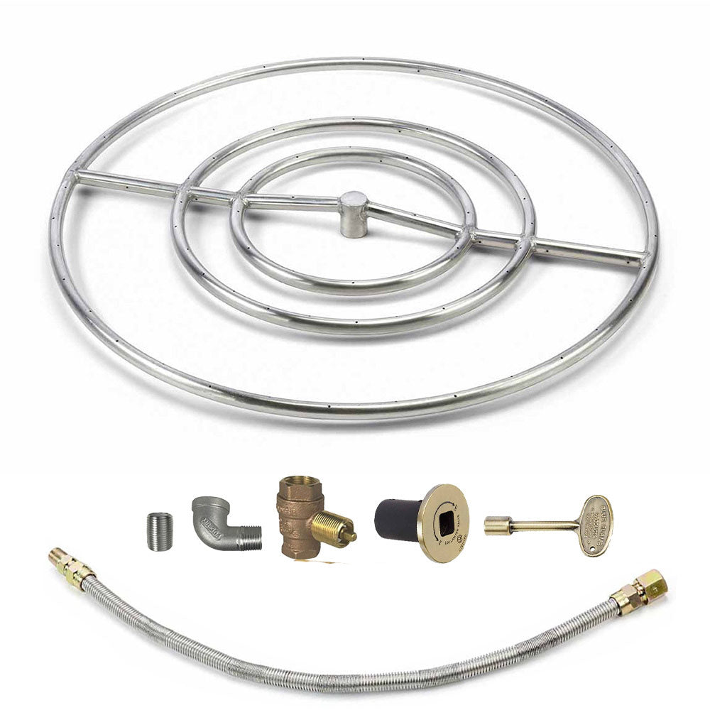 Spotix Round HPC Match Lit Fire Pit Burner Kits