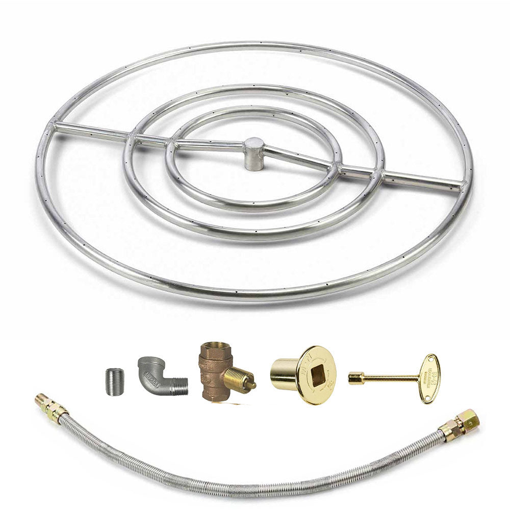 Spotix Round HPC Match Lit Fire Pit Burner Kits