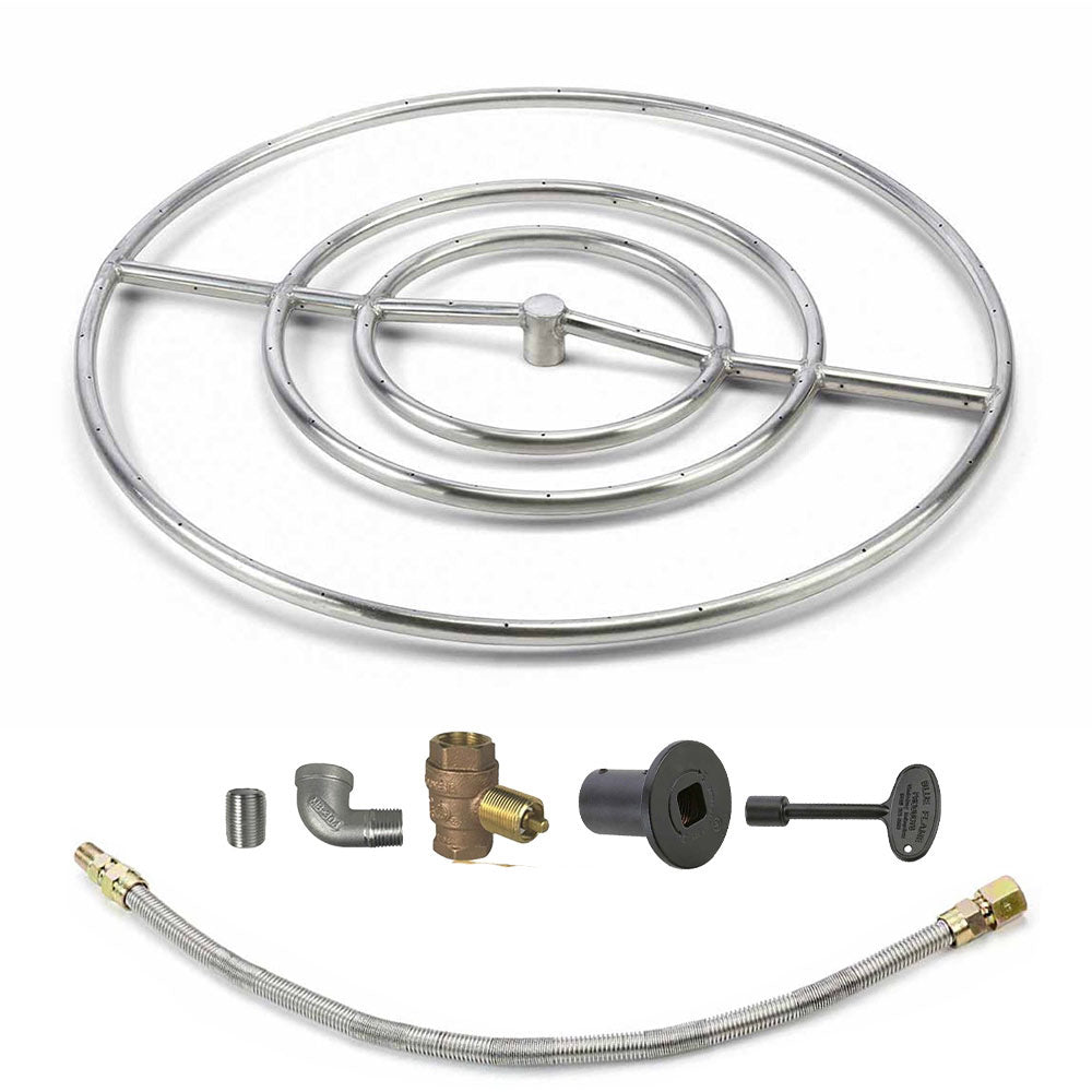 Spotix Round HPC Match Lit Fire Pit Burner Kits