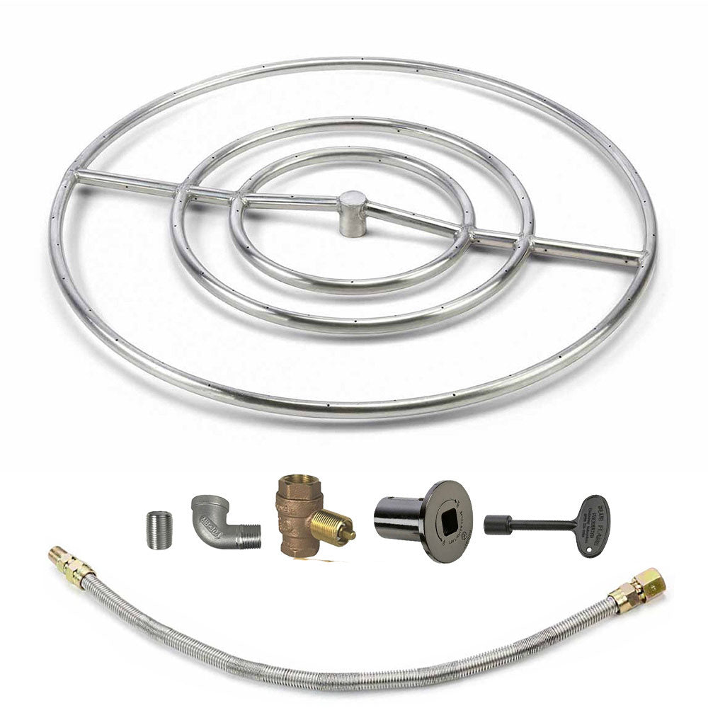 Spotix Round HPC Match Lit Fire Pit Burner Kits