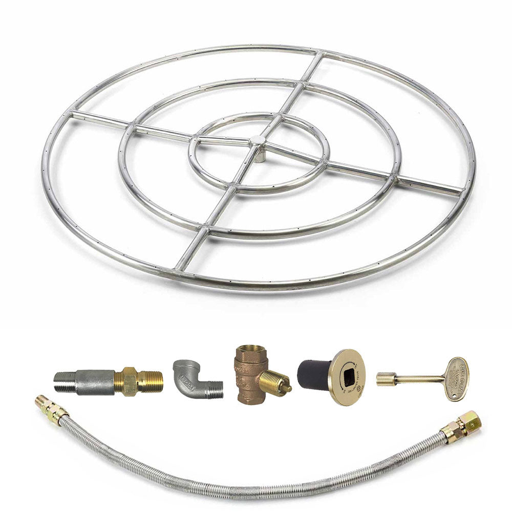 Spotix Round HPC Match Lit Fire Pit Burner Kits