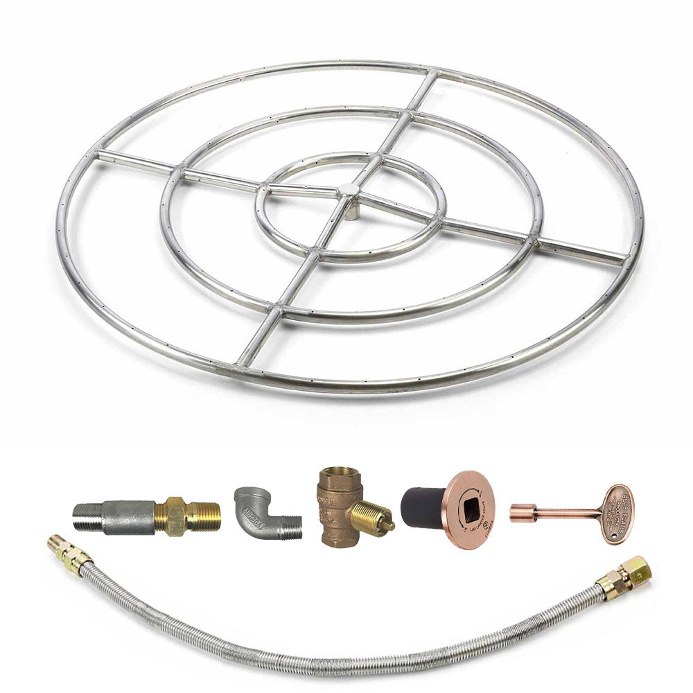 Spotix Round HPC Match Lit Fire Pit Burner Kits