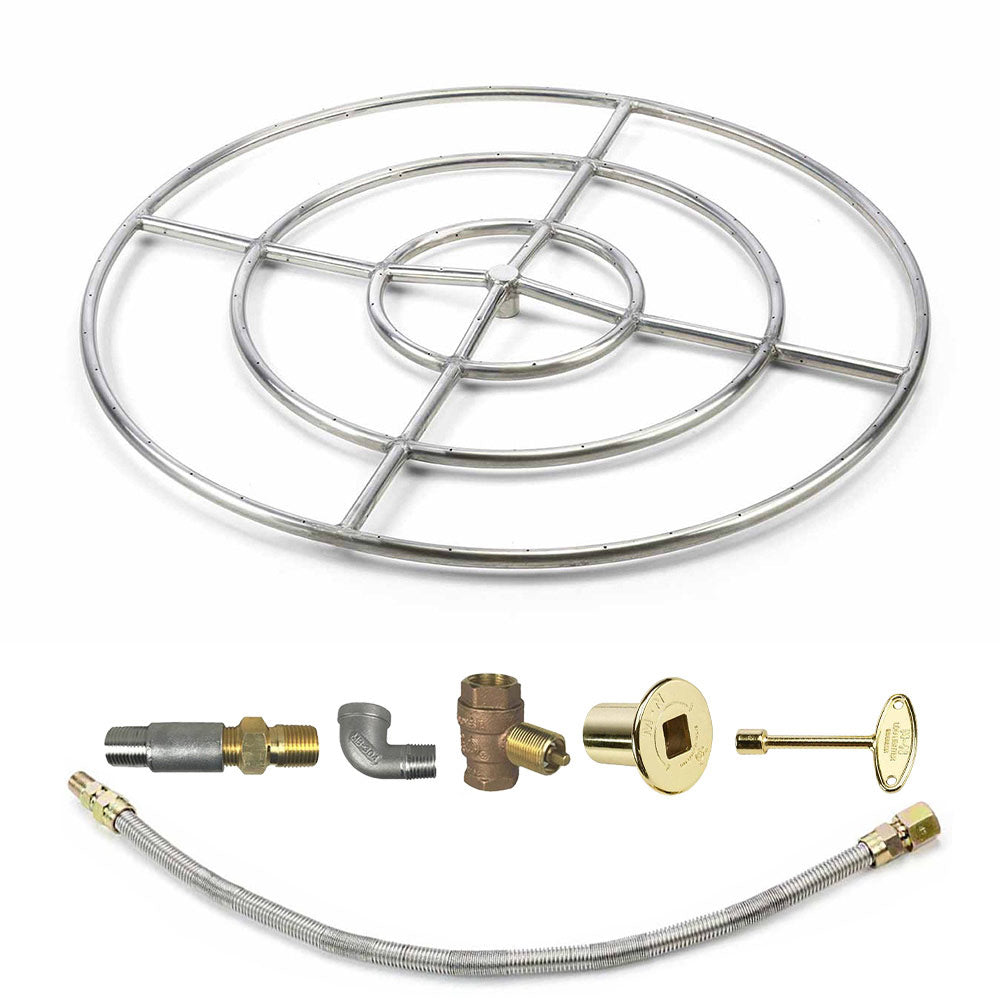 Spotix Round HPC Match Lit Fire Pit Burner Kits