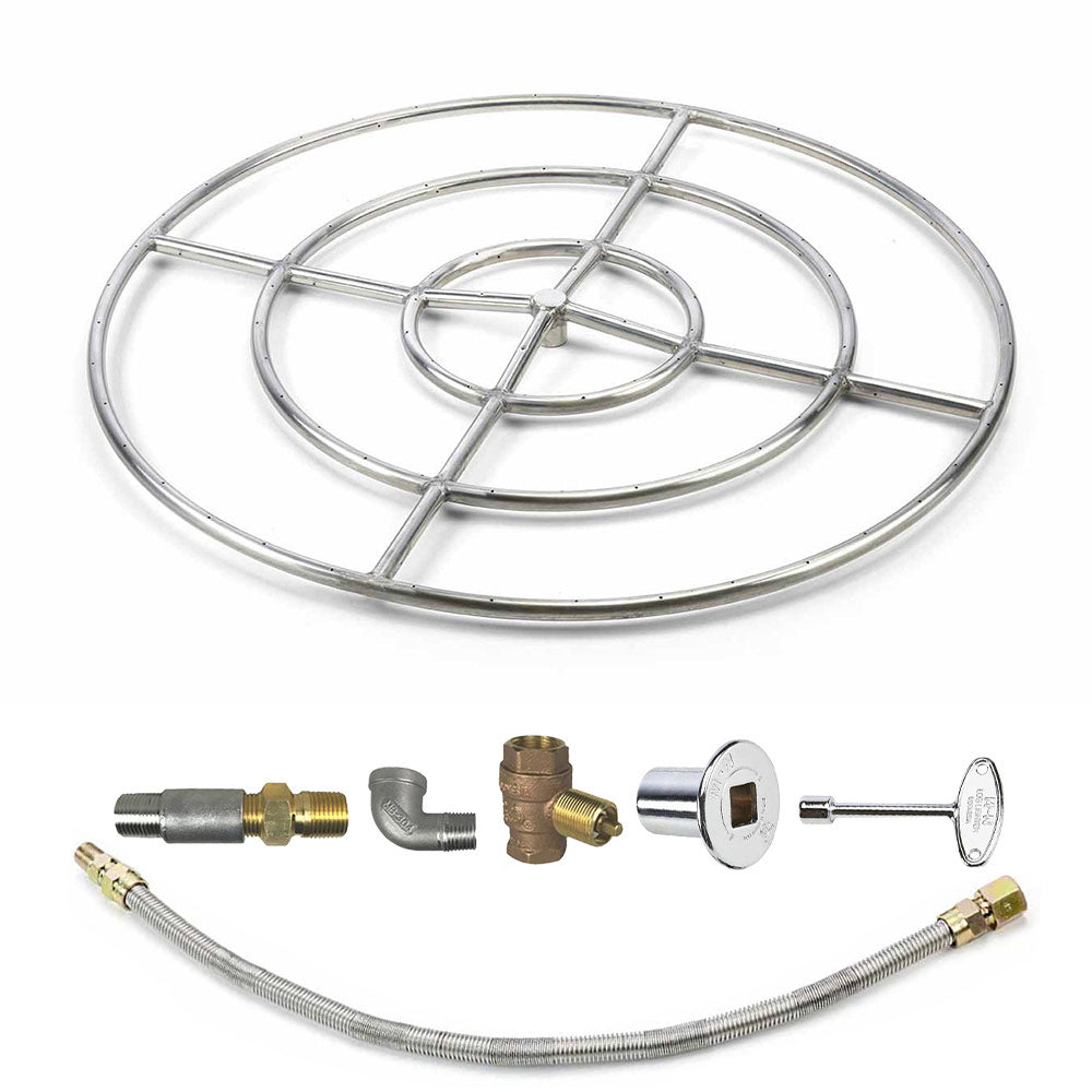 Spotix Round HPC Match Lit Fire Pit Burner Kits