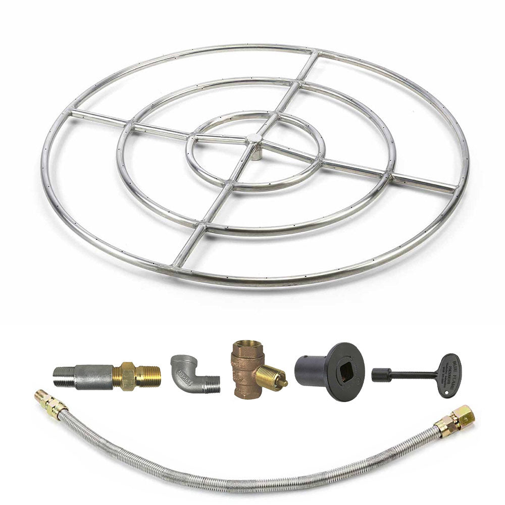 Spotix Round HPC Match Lit Fire Pit Burner Kits