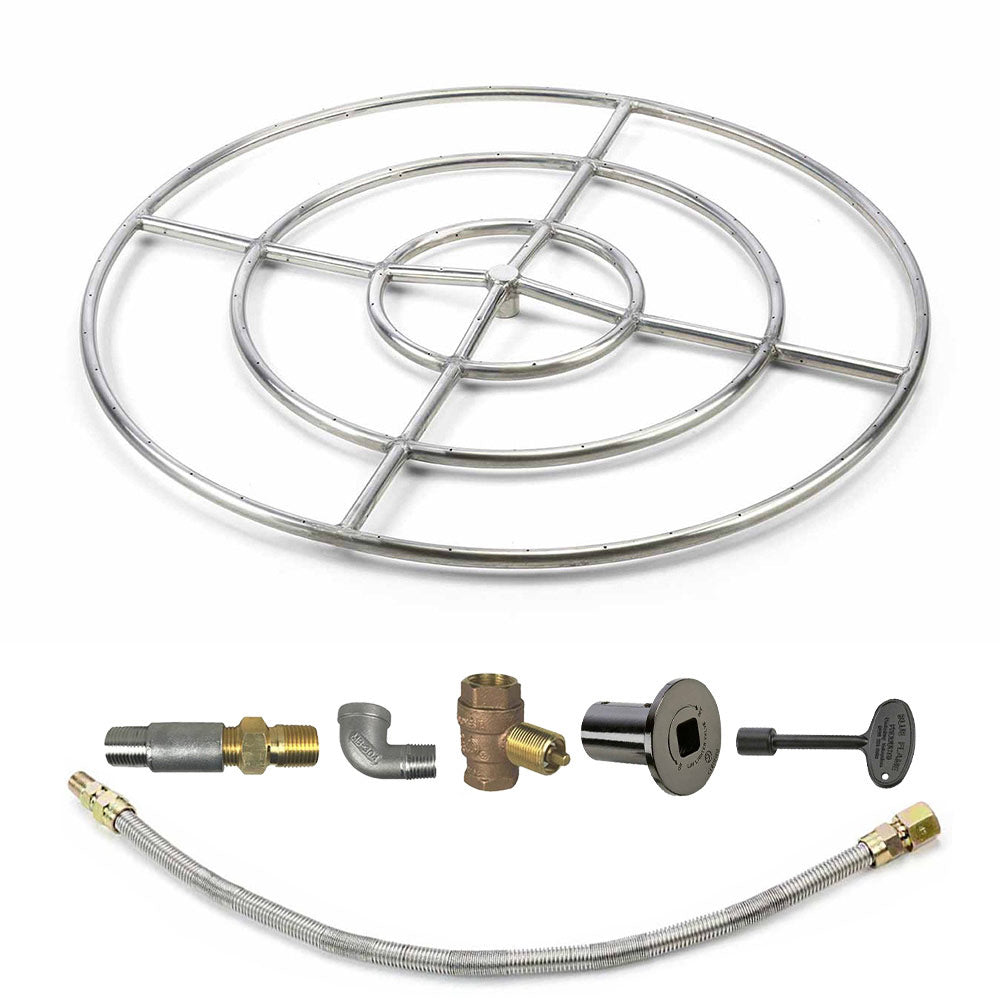 Spotix Round HPC Match Lit Fire Pit Burner Kits