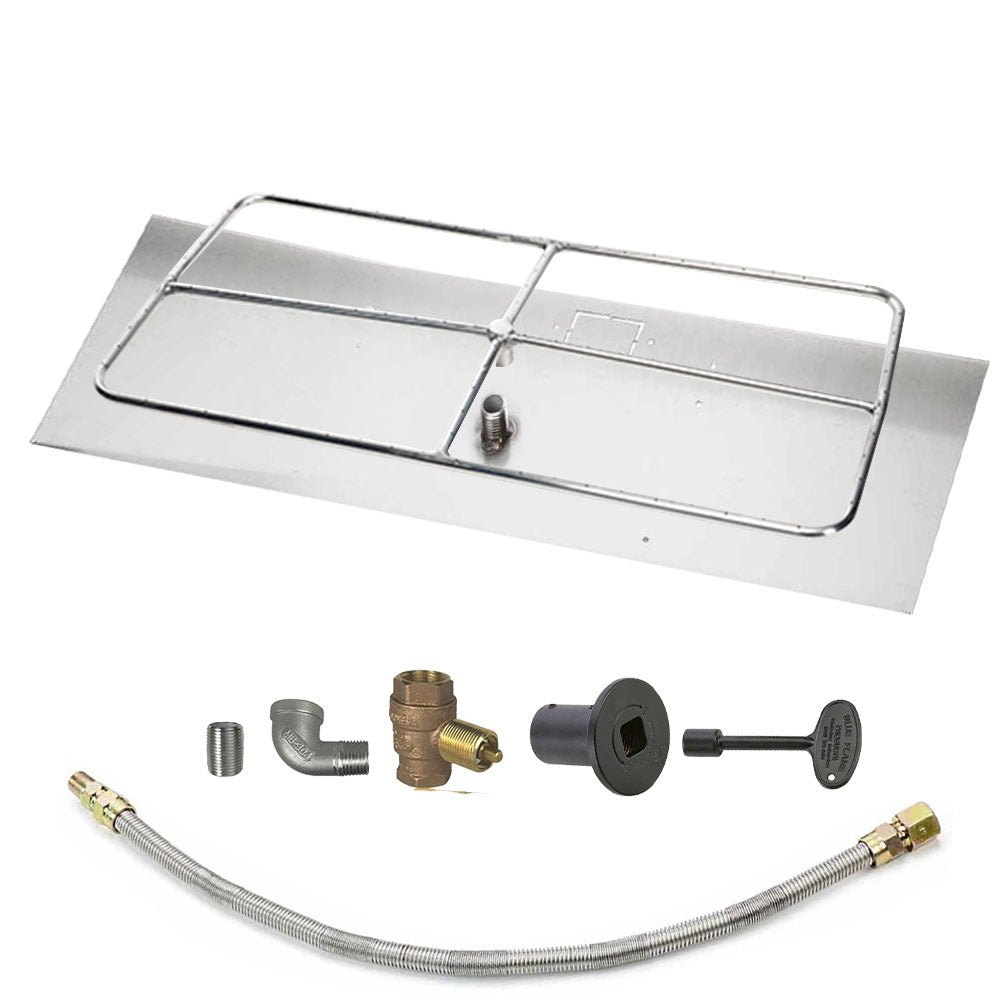 Spotix Rectangle HPC Match Lit Fire Pit Burner Kits