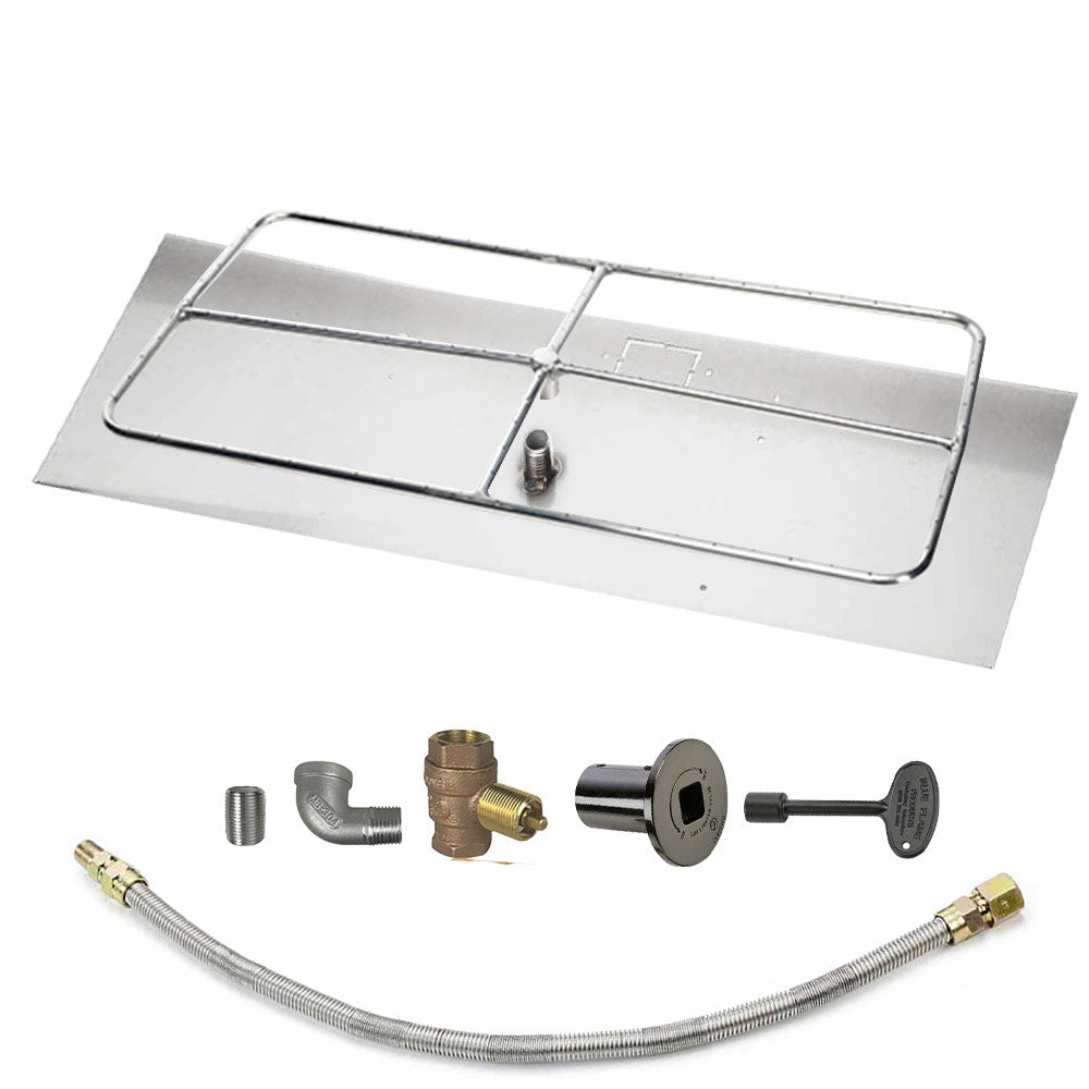 Spotix Rectangle HPC Match Lit Fire Pit Burner Kits