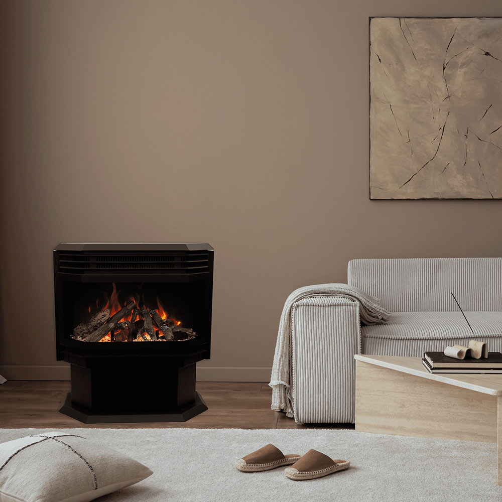 Amantii Freestand Series 26-Inch Lumina Electric Fireplace with Logs