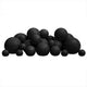 Mixed fire spheres set with matte black spheres