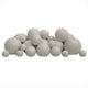 Mixed fire spheres set with light gray stone spheres