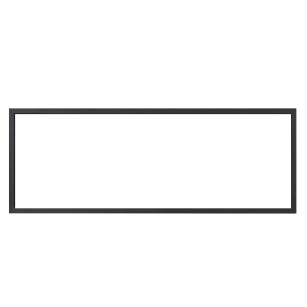 Low sheen black 1-inch finishing trim, rectangular fireplace frame border