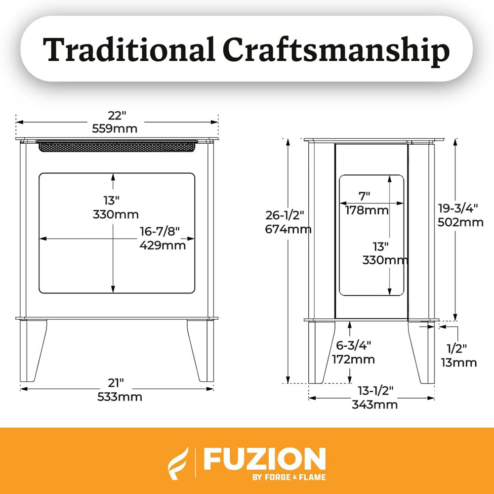 Forge & Flame Fuzion Freestanding Electric Stove