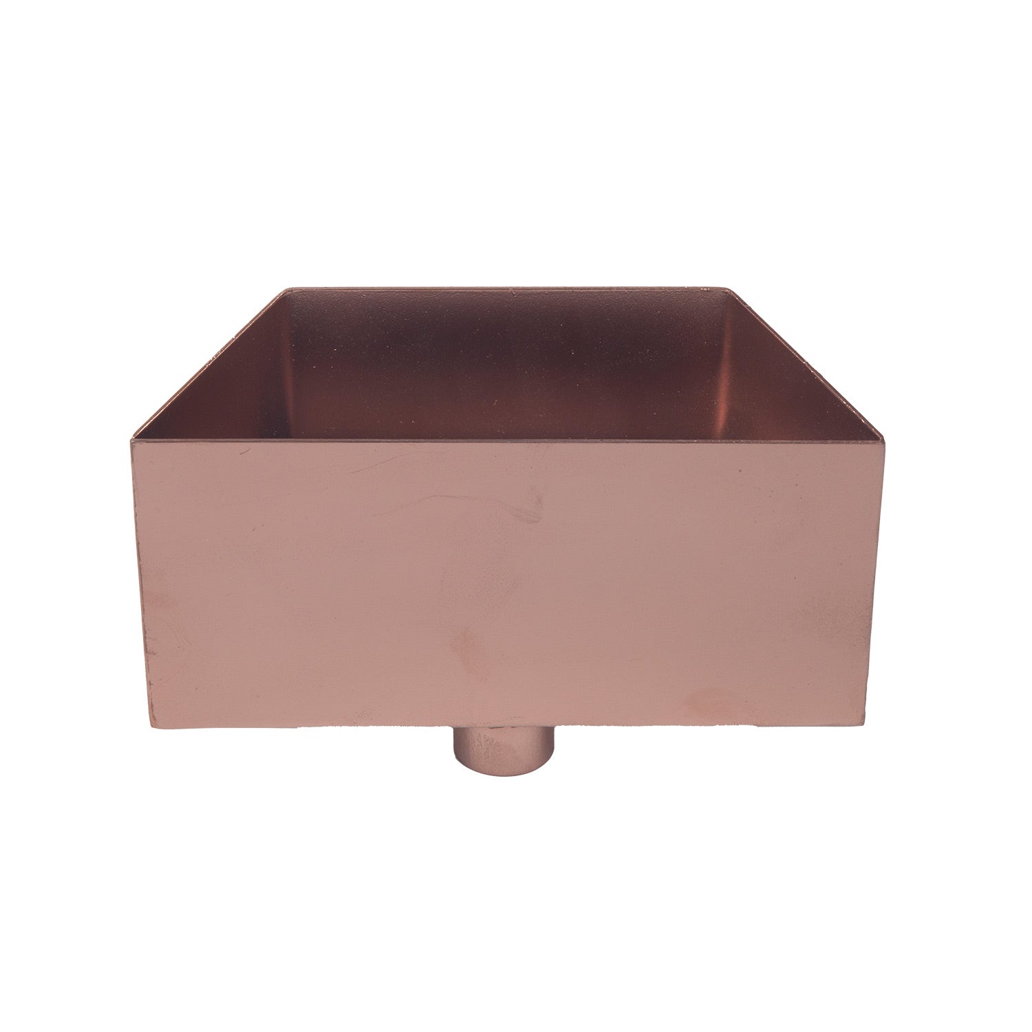 Fire By Design spillway kit, dark bronze rectangular chute with outlet stub