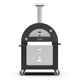 Alfa freestanding gas pizza oven, dark round dome with front access panel and wheels