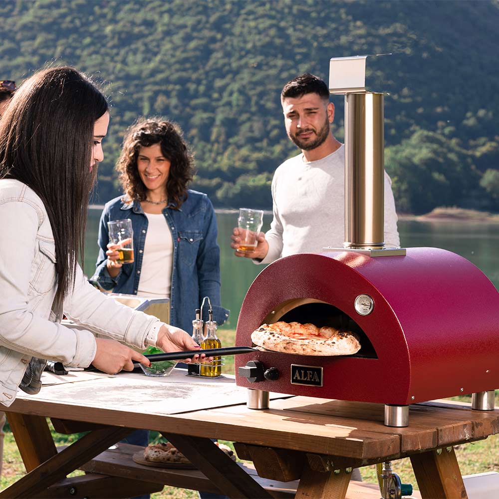 Alfa Moderno Portable Gas Pizza Oven with 31.5-Inch Cooking Station