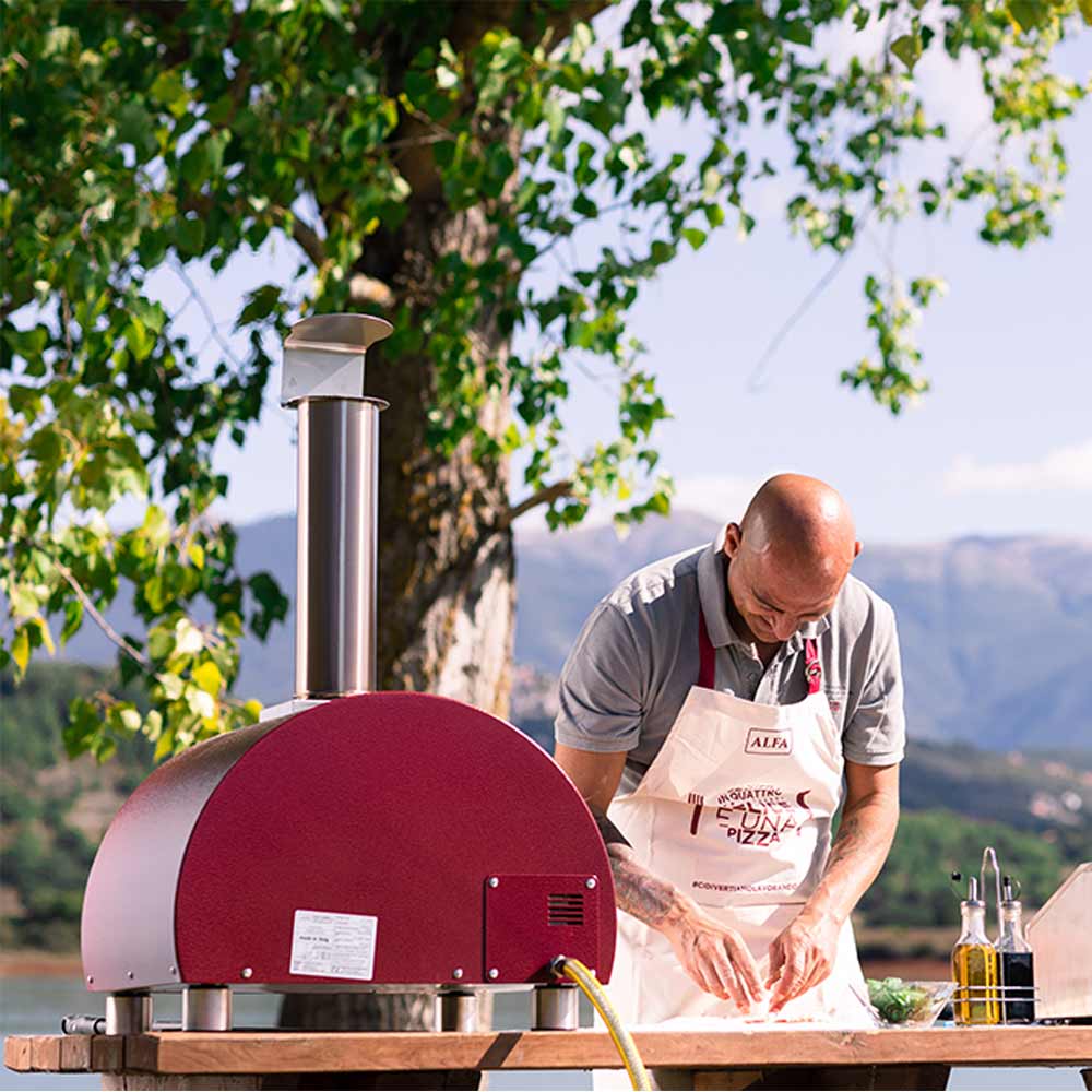 Alfa Moderno Portable Gas Pizza Oven with 31.5-Inch Cooking Station