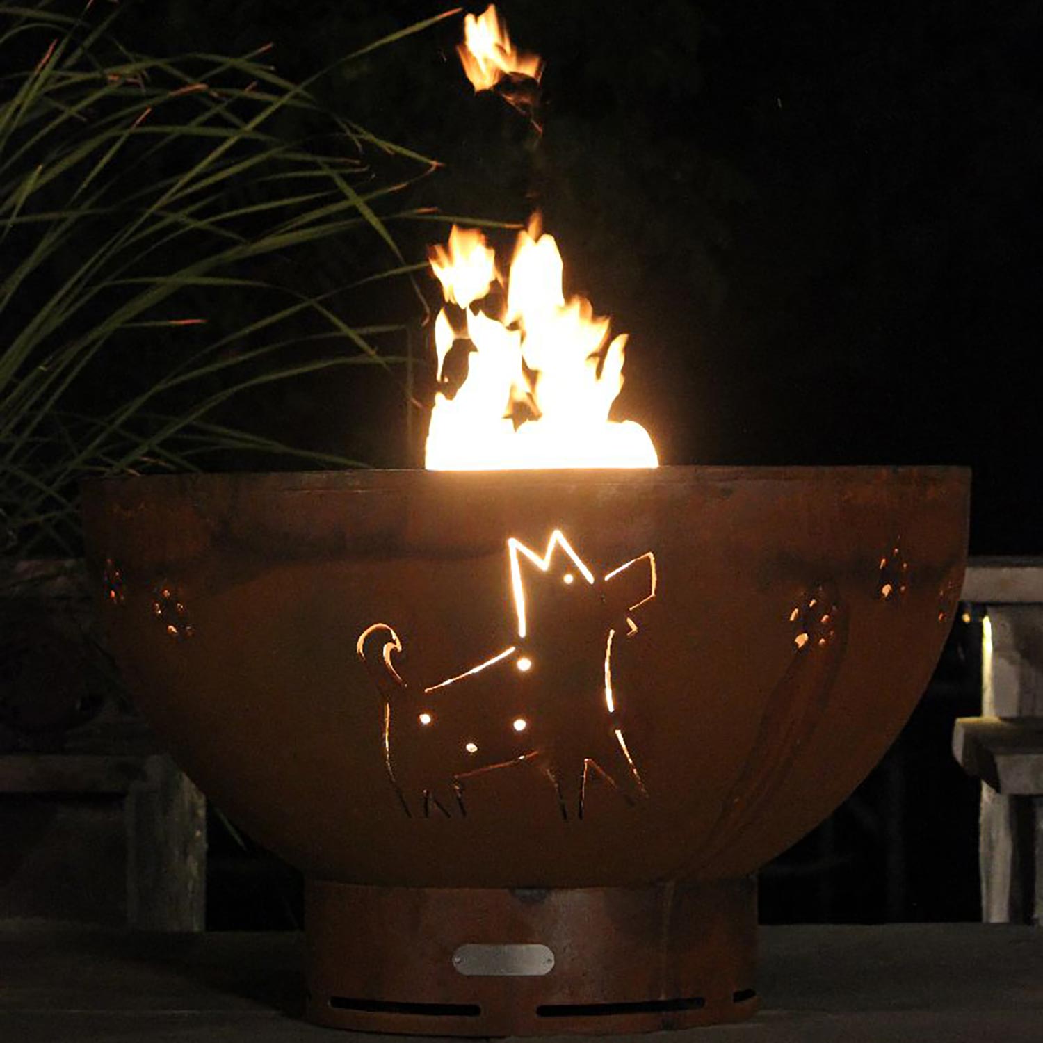Fire Pit Art FUNDC Funky Dog Gas Fire Pit