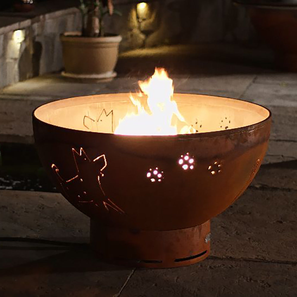 Fire Pit Art FUNDC Funky Dog Gas Fire Pit